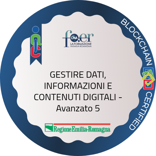 GESTIRE DATI, INFORMAZIONI E CONTENUTI DIGITALI - Avanzato 5
